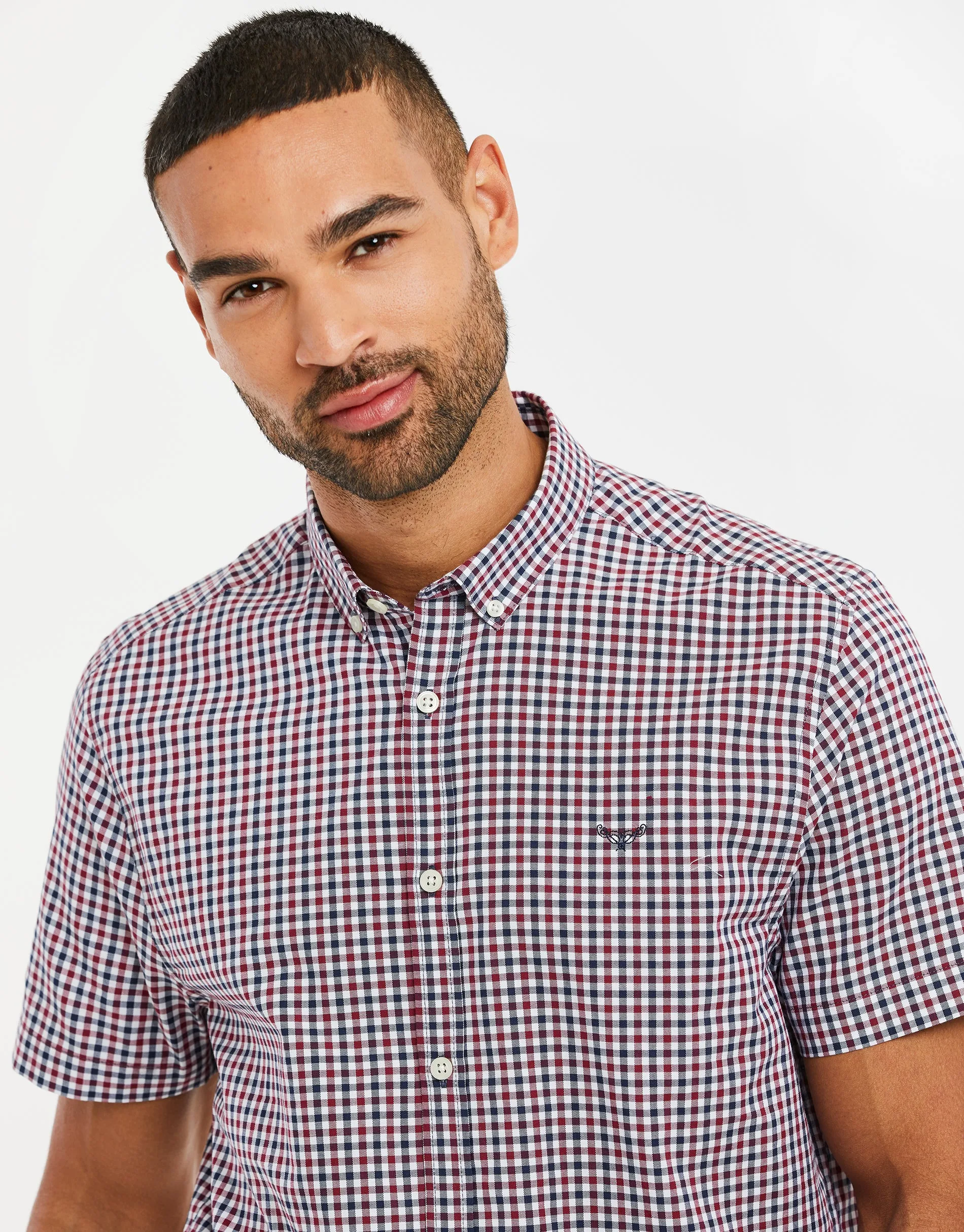 Men's Red Check Short Sleeve Shirt sold by Threadbare product image thumbnail 4