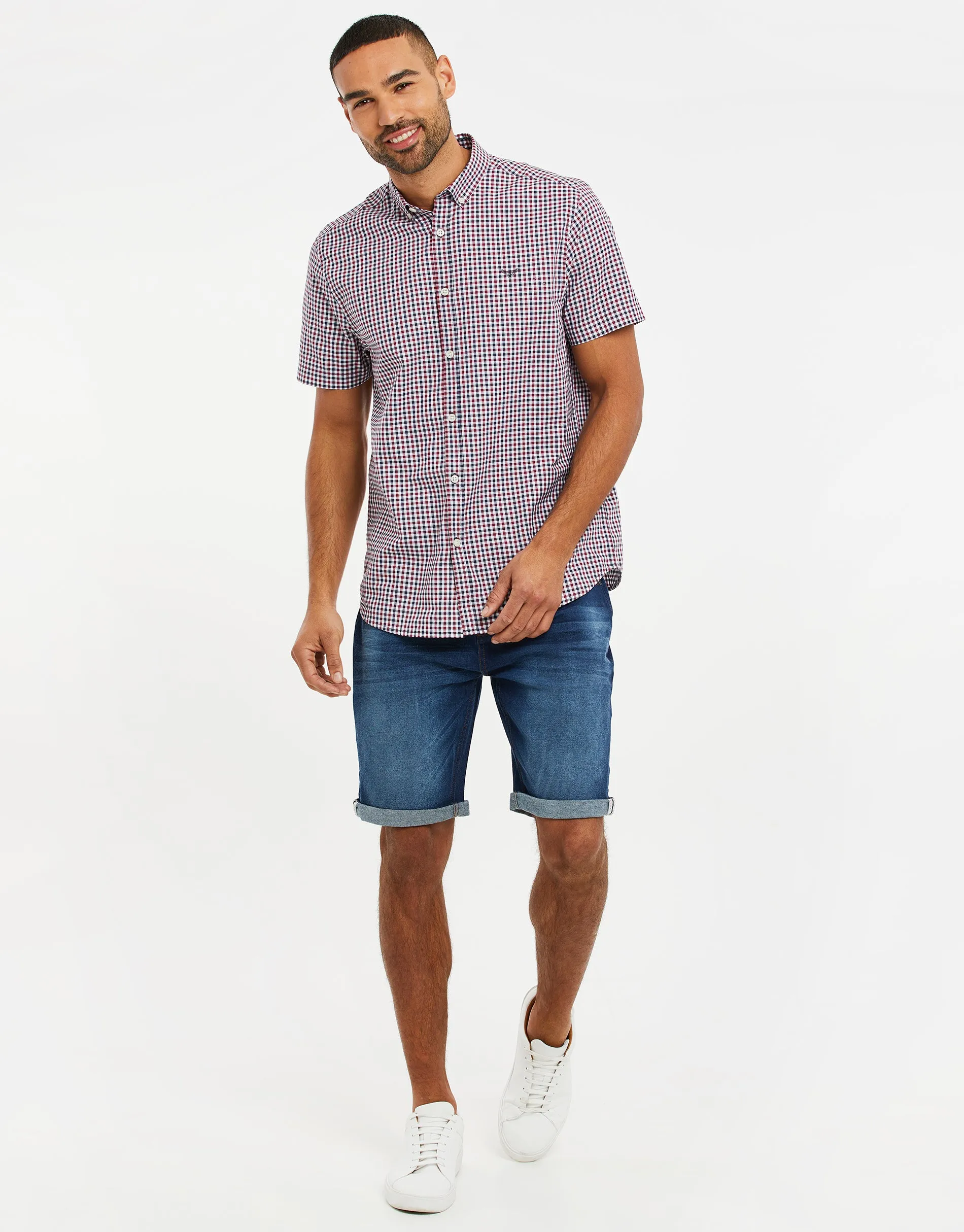 Men's Red Check Short Sleeve Shirt sold by Threadbare product image thumbnail 3