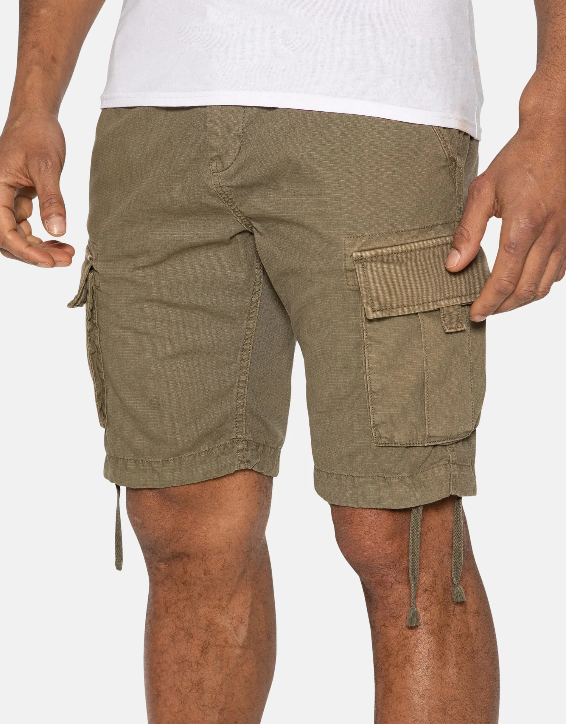 Men's Khaki Cargo Shorts sold by Threadbare product image thumbnail 4