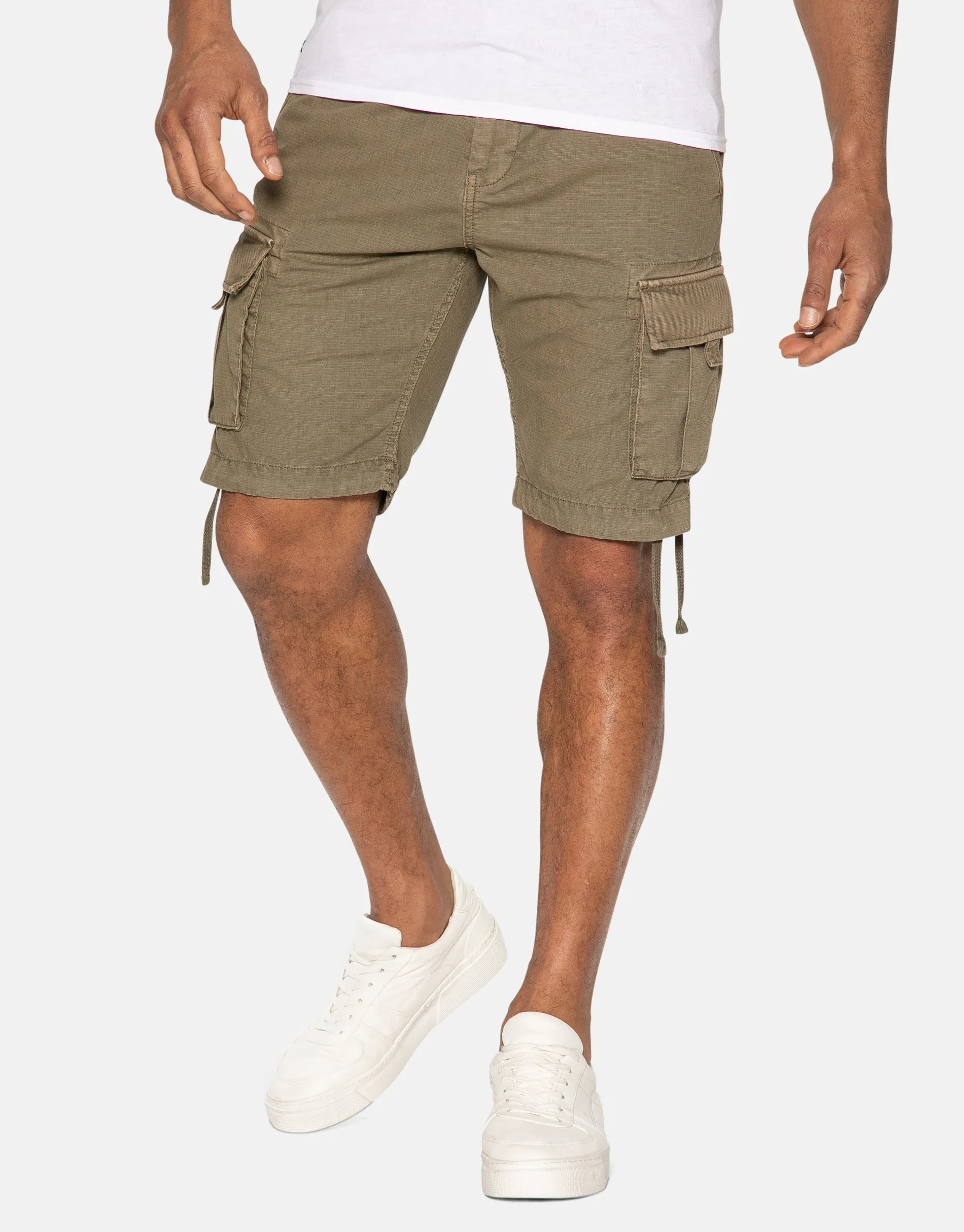 Men's Khaki Cargo Shorts sold by Threadbare