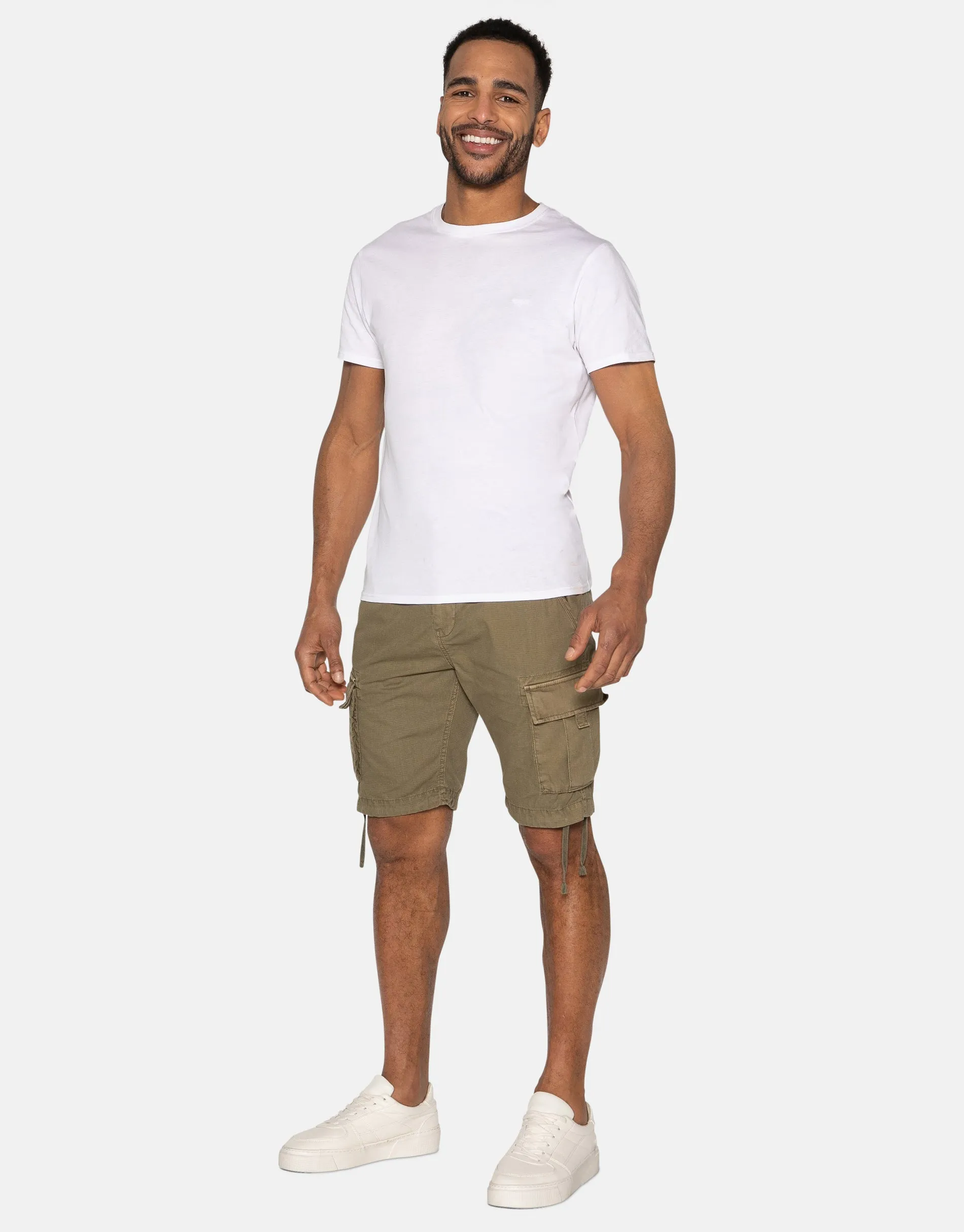 Men's Khaki Cargo Shorts sold by Threadbare product image thumbnail 3