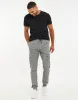 Men's Grey Check Slim Fit Cargo Style Trousers sold by Threadbare