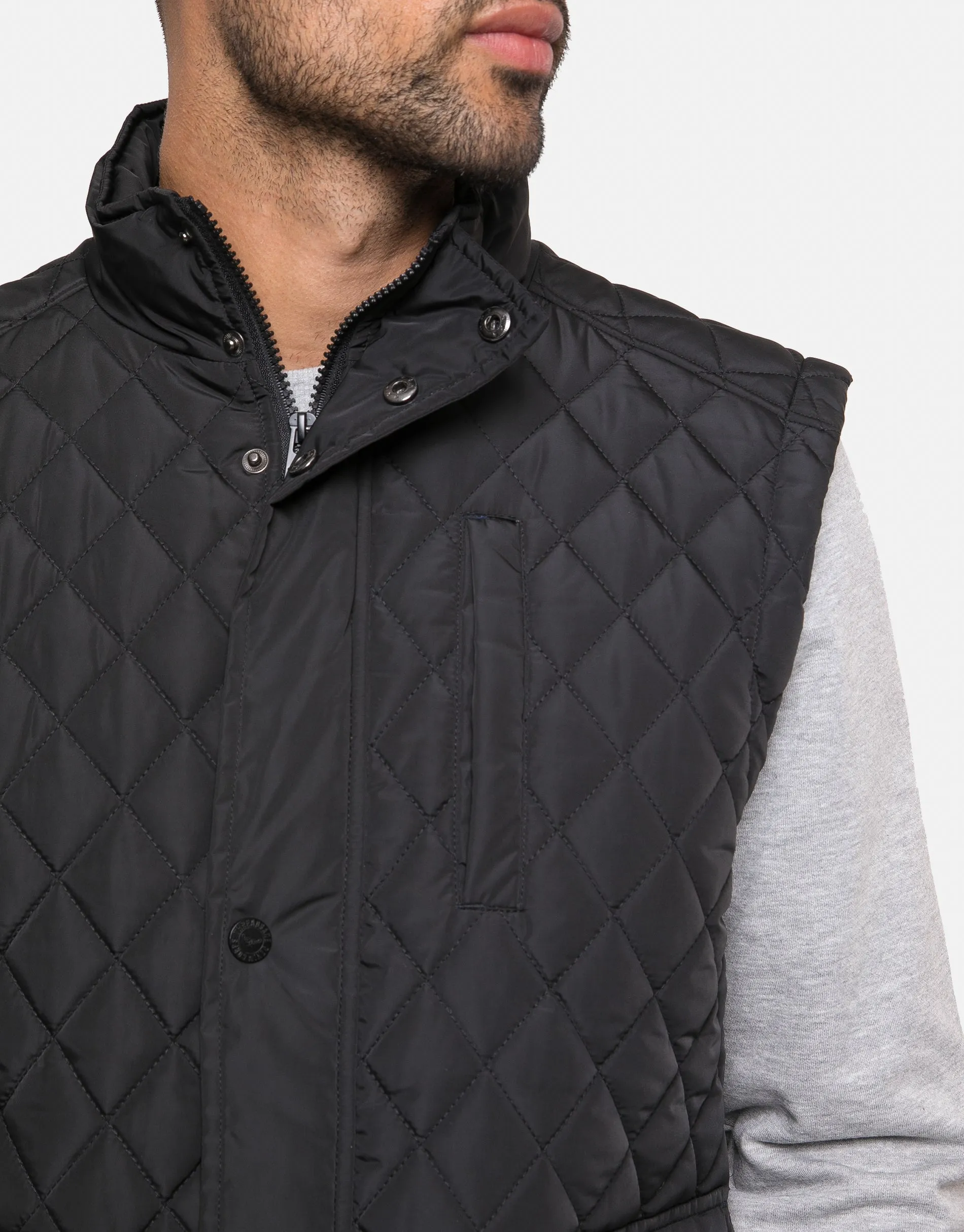 Men's Black Quilted Gilet sold by Threadbare product image thumbnail 4