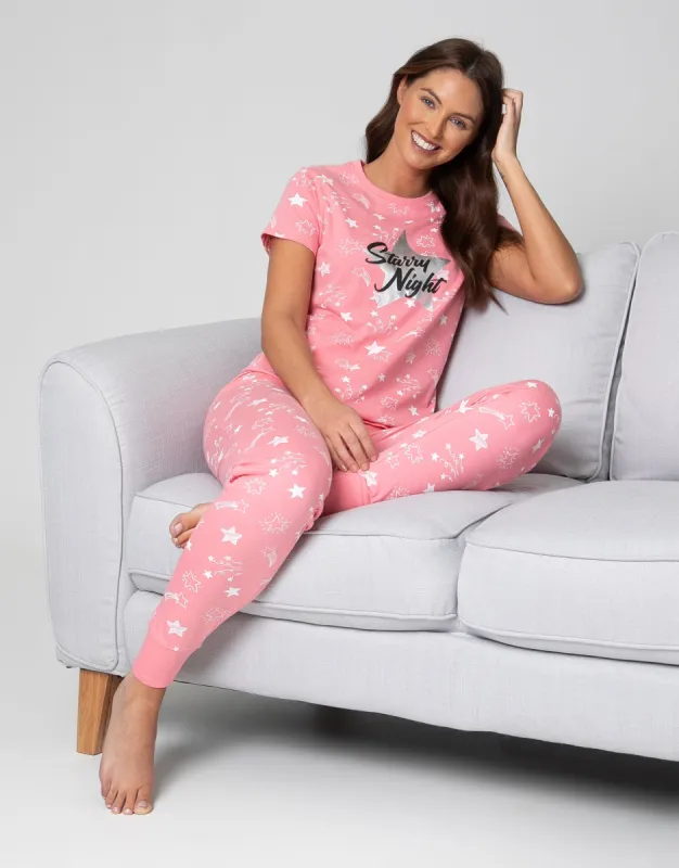 Women's Pink Star Loungewear (2-Piece Set) sold by Threadbare