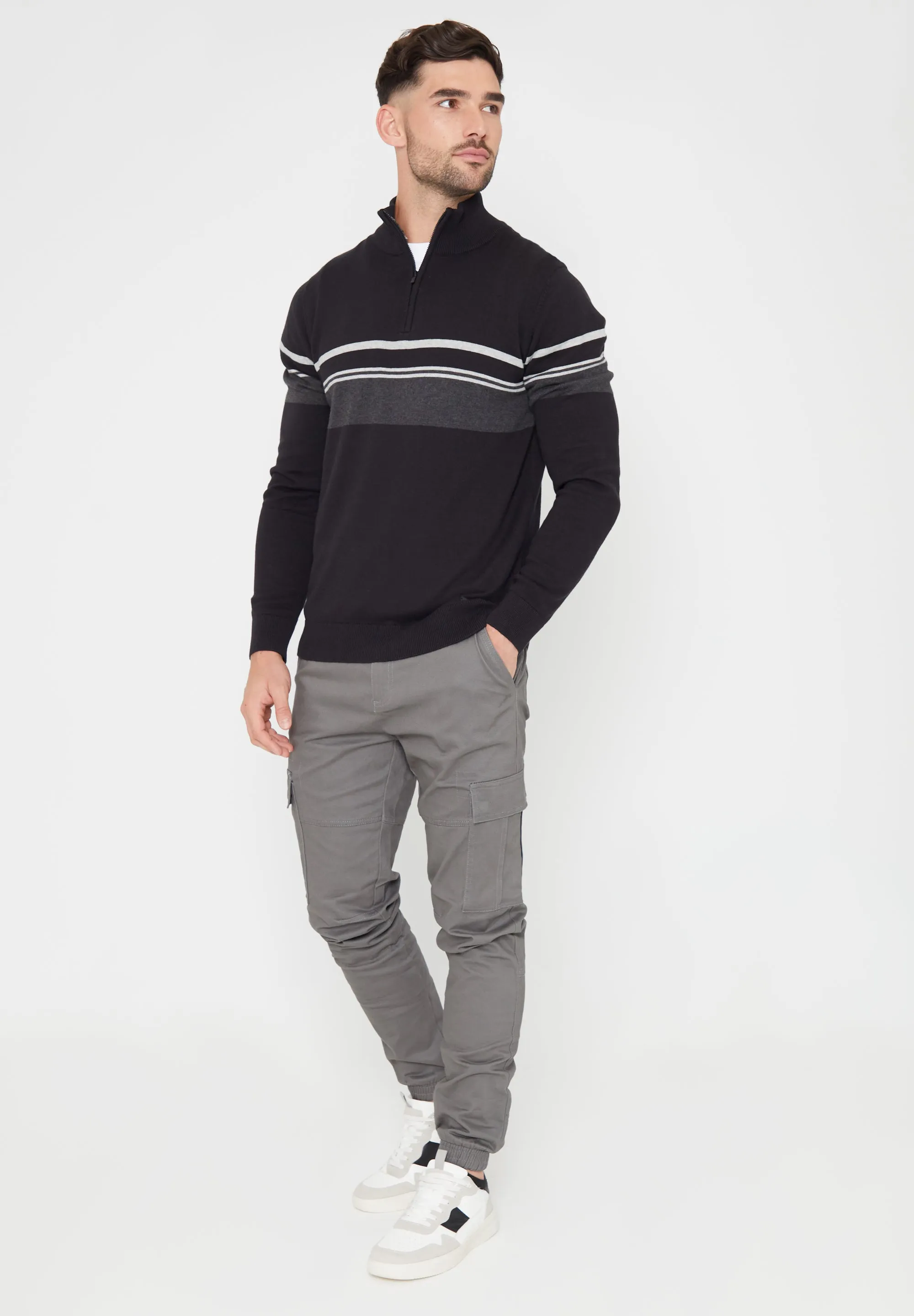 Men's Slate Jogger Style Cargo Trousers sold by Threadbare product image thumbnail 3