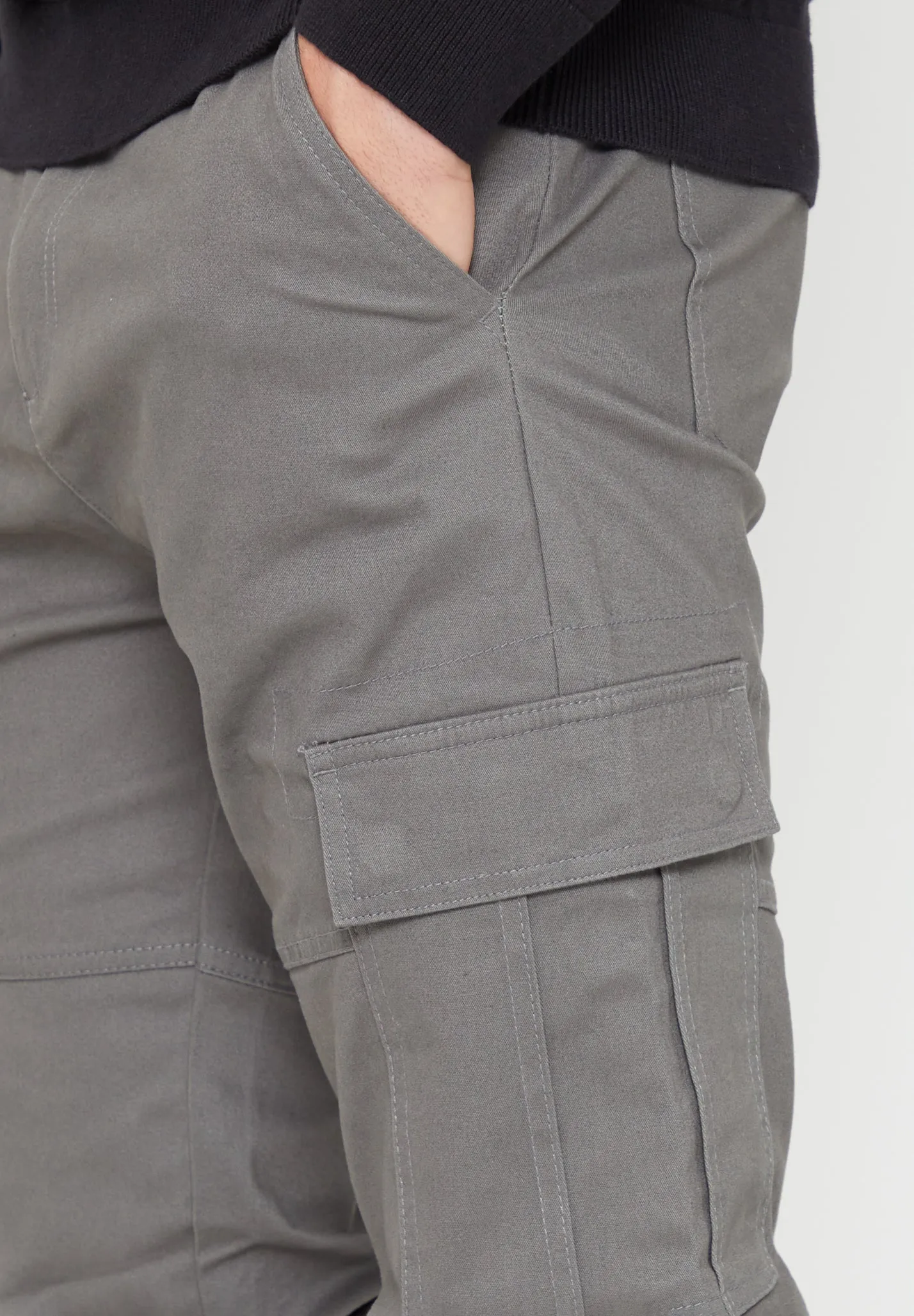 Men's Slate Jogger Style Cargo Trousers sold by Threadbare product image thumbnail 4