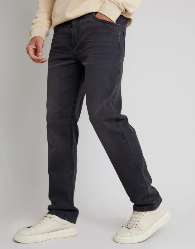 Grey Straight Leg Jeans sold by Threadbare