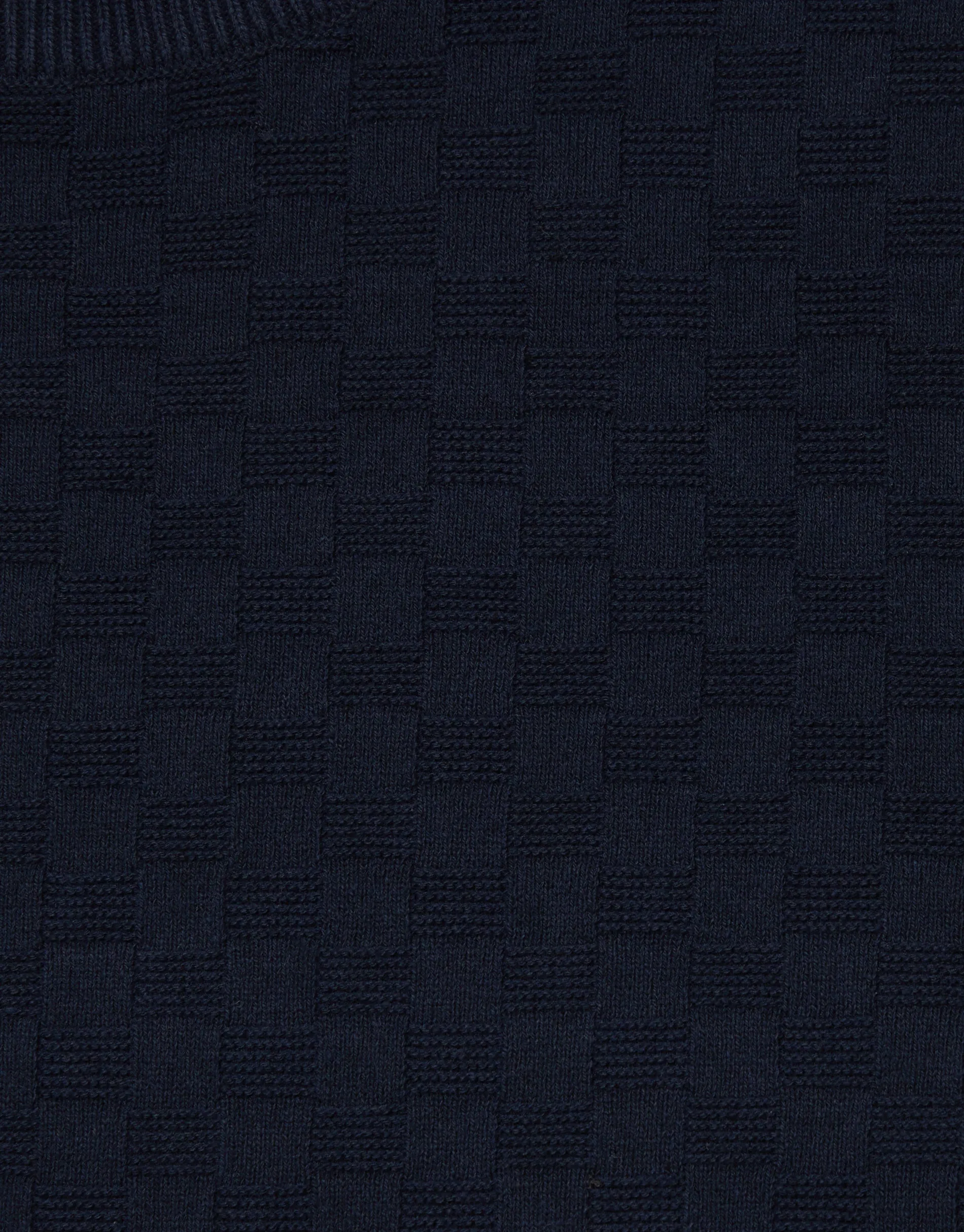 Men's Navy Textured Knit Crew Neck Jumper sold by Threadbare product image thumbnail 5