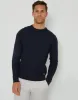 Men's Navy Textured Knit Crew Neck Jumper sold by Threadbare
