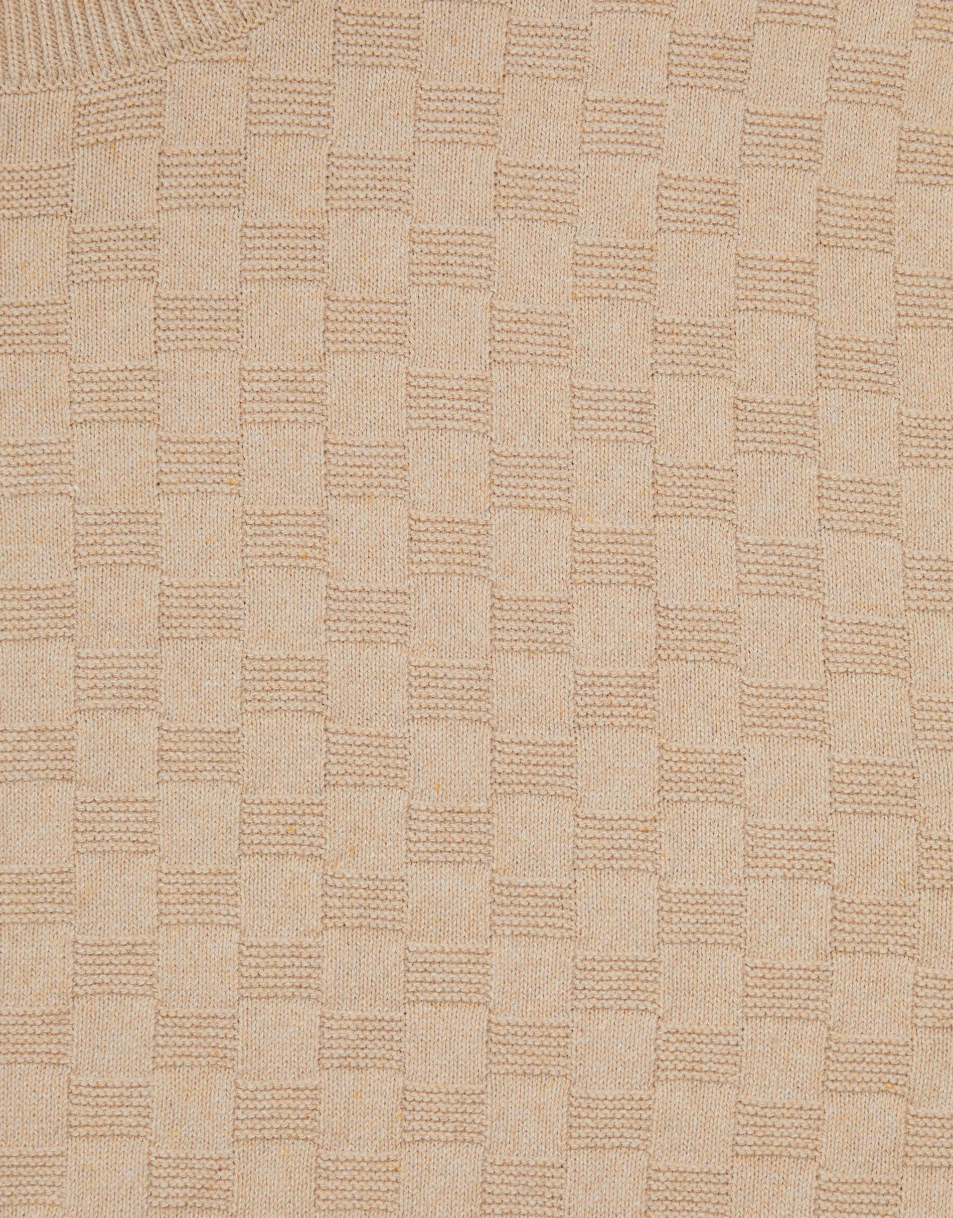 Threadbare Men's Beige Textured Knit Crew Neck Jumper sold by Threadbare product image thumbnail 5