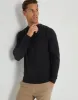 Threadbare Men's Black Textured Stripe Knitted Crew Neck Jumper sold by Threadbare
