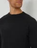 Threadbare Men's Black Textured Stripe Knitted Crew Neck Jumper sold by Threadbare