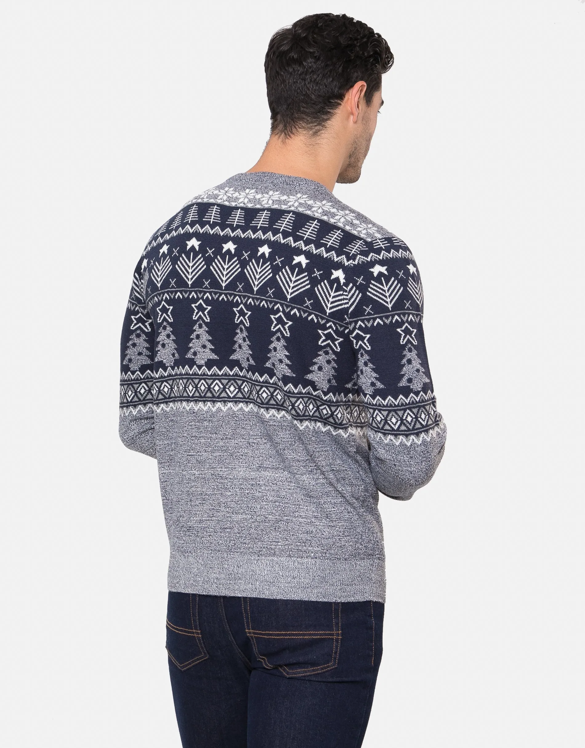 Threadbare Men's Grey Crew Neck Christmas Jumper sold by Threadbare product image thumbnail 2