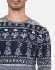 Threadbare Men's Grey Crew Neck Christmas Jumper sold by Threadbare