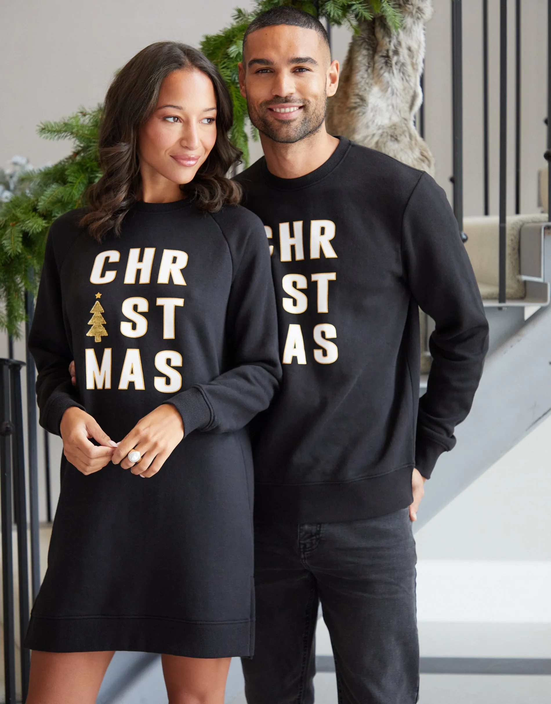 Threadbare Women's Black Christmas Slogan Longline Sweatshirt sold by Threadbare product image thumbnail 5