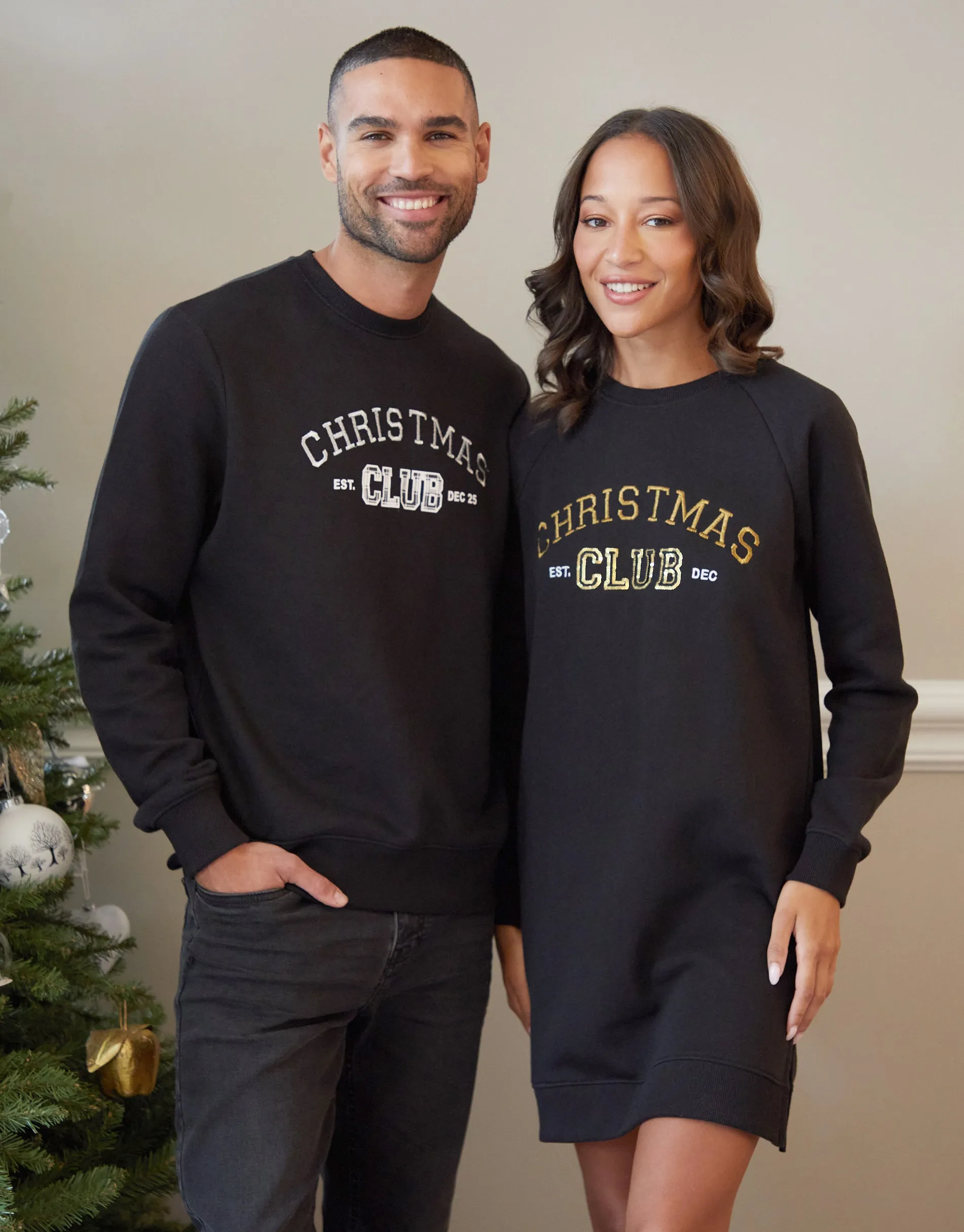 Men's Black Christmas December Slogan Sweatshirt sold by Threadbare product image thumbnail 2