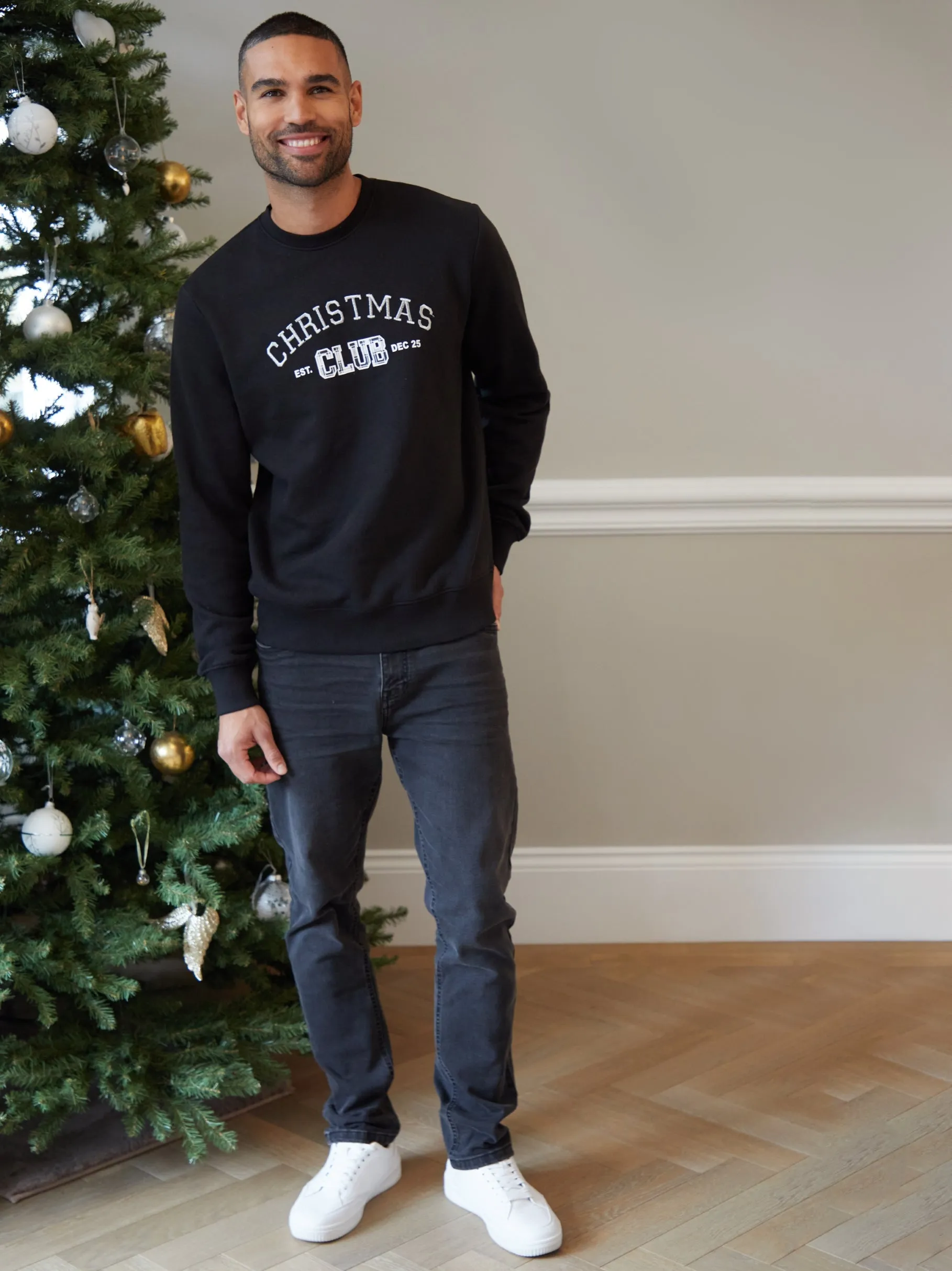 Men's Black Christmas December Slogan Sweatshirt sold by Threadbare product image thumbnail 4