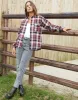 Women's Red Check Long Sleeve Cotton Shirt sold by Threadbare