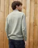 Threadbare Men's Khaki Green Raglan Knitted Quarter Zip Jumper sold by Threadbare
