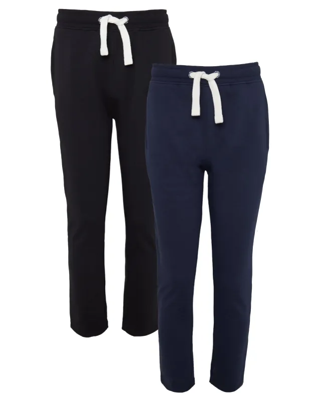 Men's Navy & Black Straight Leg Joggers (2 Pack) sold by Threadbare