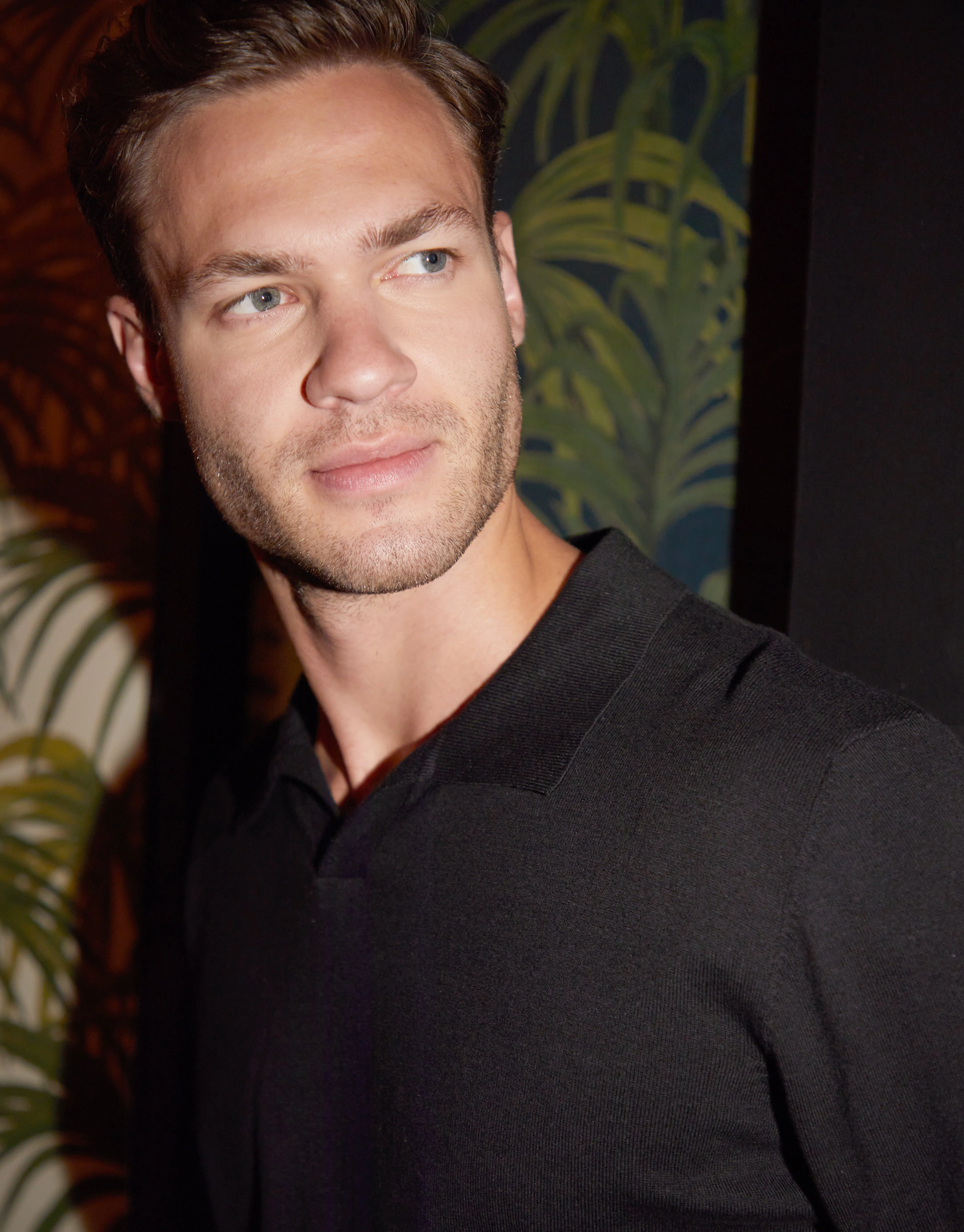 Threadbare Men's Black Trophy Neck Knitted Long Sleeve Polo sold by Threadbare product image thumbnail 4