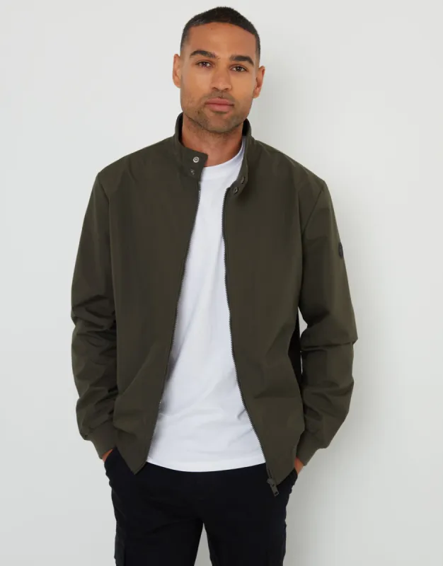 Men's Khaki Showerproof Harrington Jacket sold by Threadbare