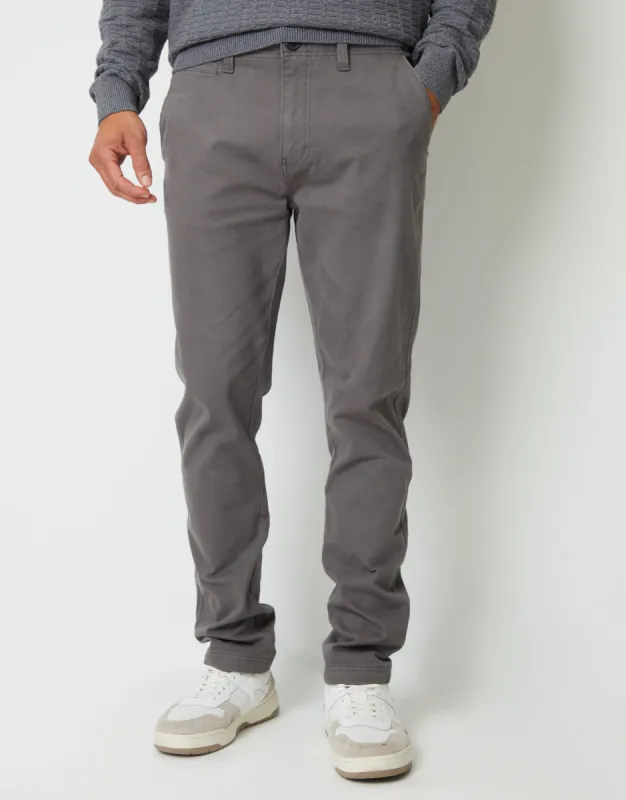 Slate Grey Slim Fit Stretch Canvas Trousers sold by Threadbare
