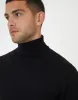 Threadbare Men's Black Cable Knit Roll Neck Jumper sold by Threadbare
