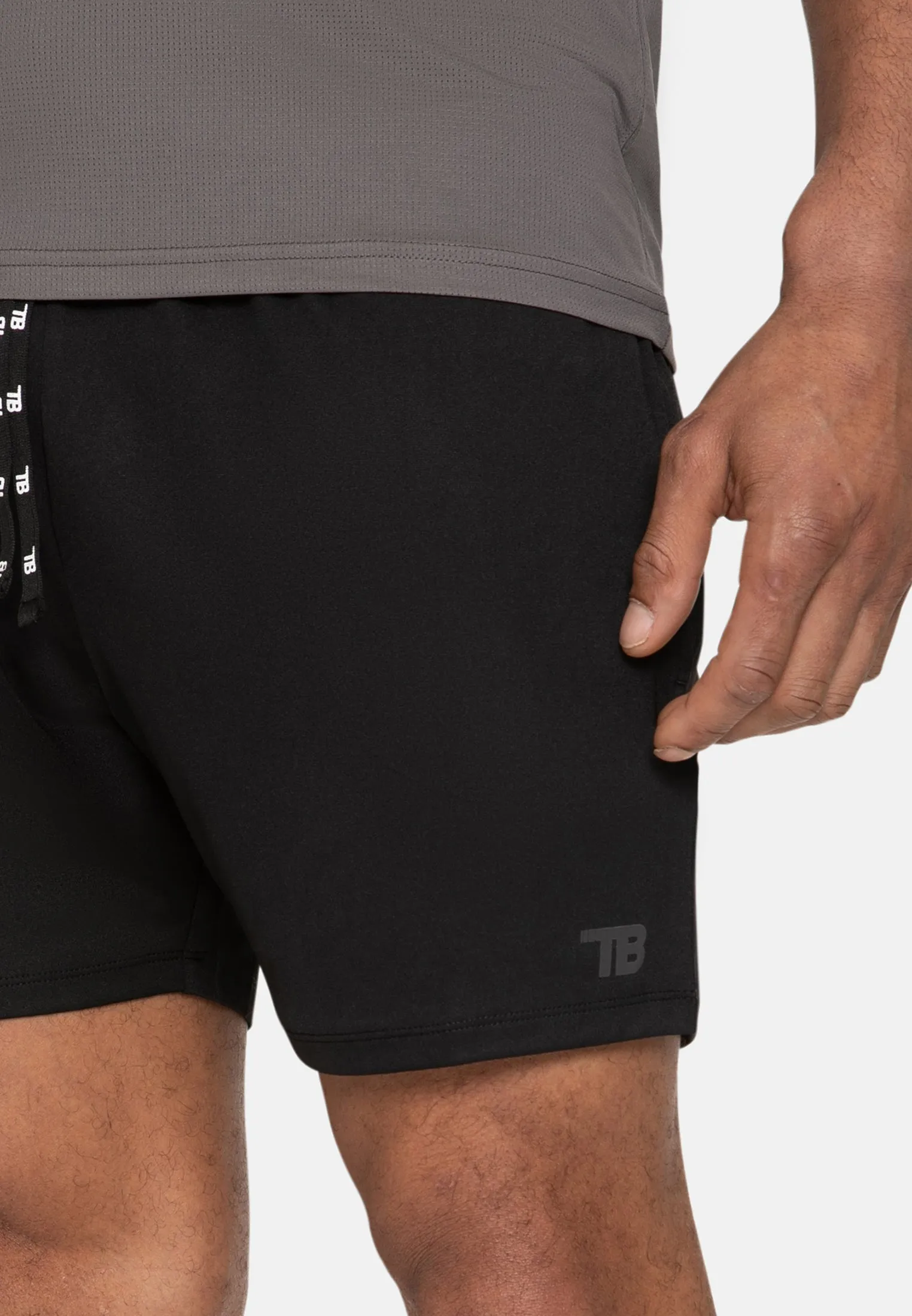 Men's Black Mix Gym Shorts (2 Pack) sold by Threadbare product image thumbnail 3