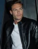 Men's Black Faux Leather Biker Jacket sold by Threadbare