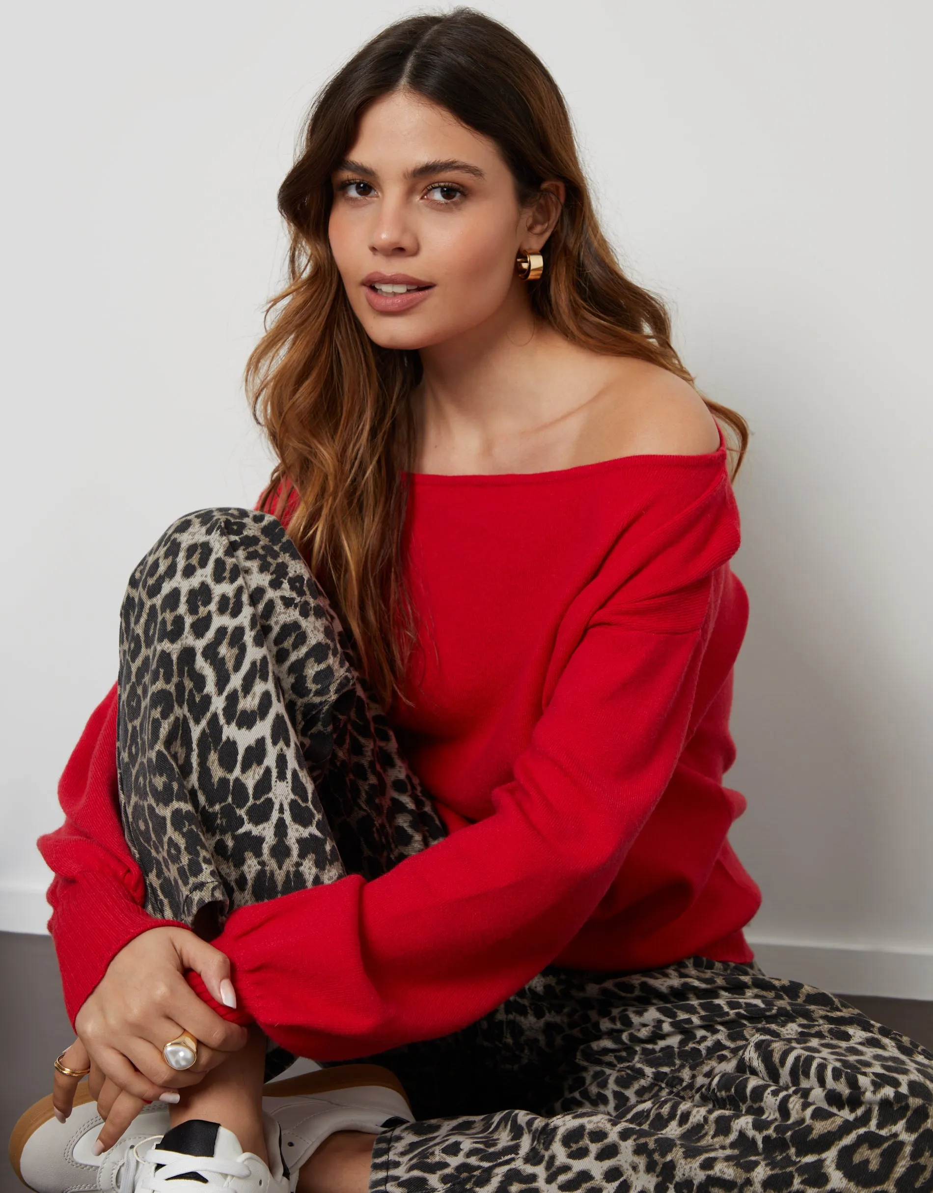 Women's Red Soft Slash Neck Jumper sold by Threadbare product image thumbnail 4