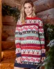 Threadbare Women's Red Reindeer Bauble Fairisle Christmas Jumper Dress sold by Threadbare