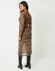 Women's Leopard Print Long Sleeve Sheer Maxi Dress sold by Threadbare