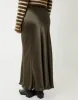 Threadbare Women's Khaki Green Maxi Satin Slip Skirt sold by Threadbare