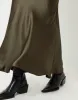 Threadbare Women's Khaki Green Maxi Satin Slip Skirt sold by Threadbare