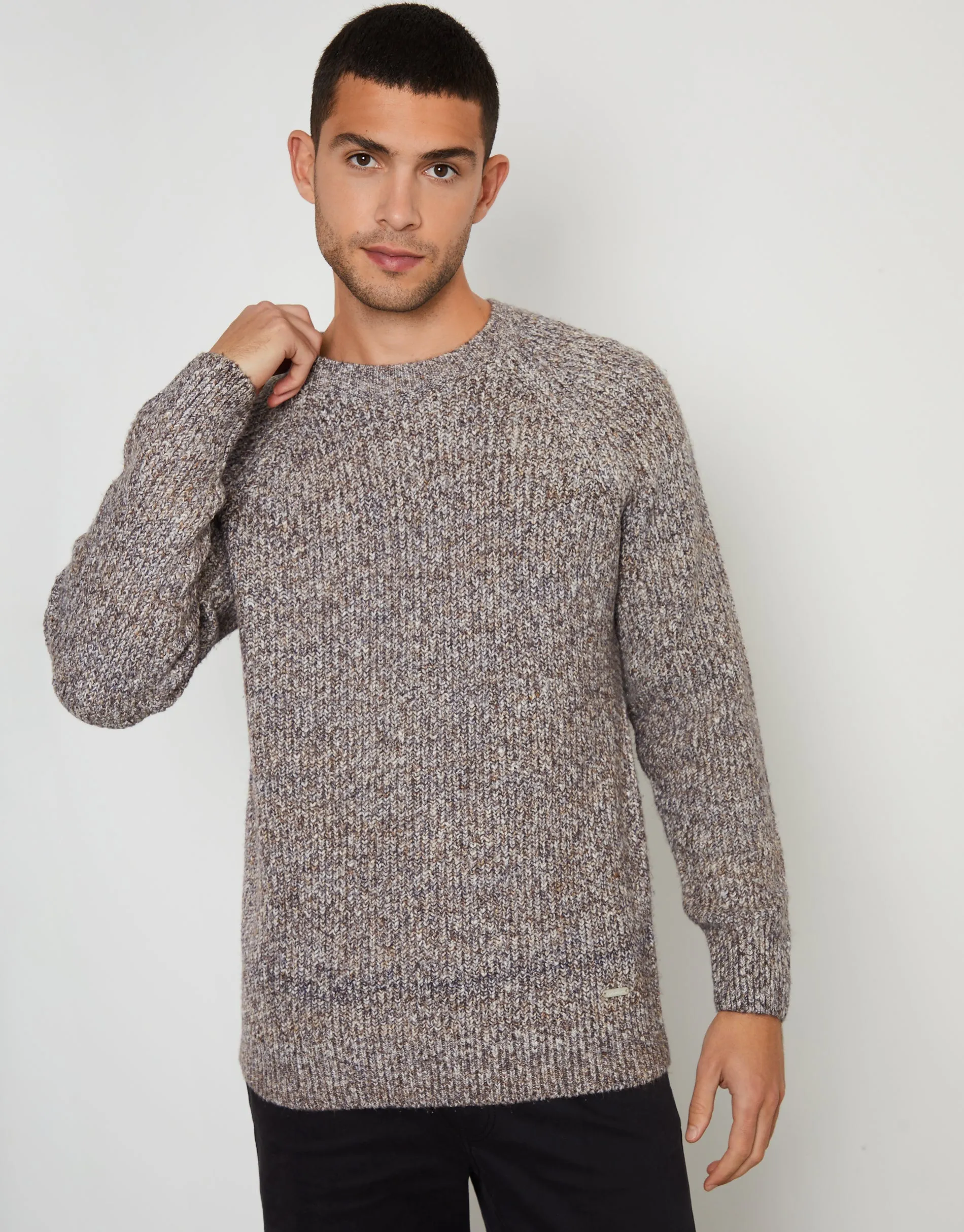 Brown Raglan Sleeve Crew Neck Jumper sold by Threadbare product image thumbnail 2