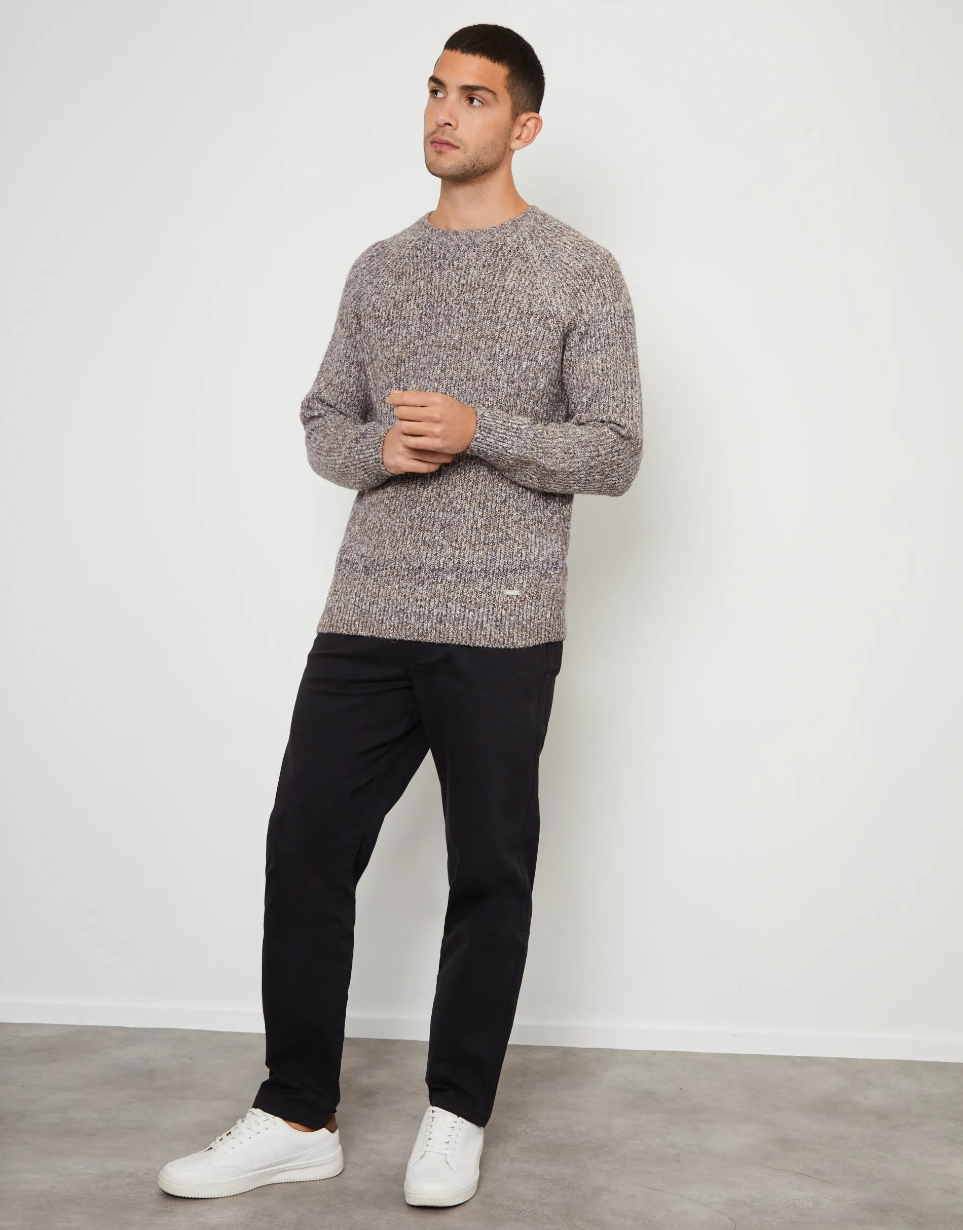 Brown Raglan Sleeve Crew Neck Jumper sold by Threadbare product image thumbnail 3