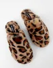 Leopard Faux Fur Mule Slippers sold by Threadbare