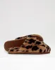 Leopard Faux Fur Mule Slippers sold by Threadbare