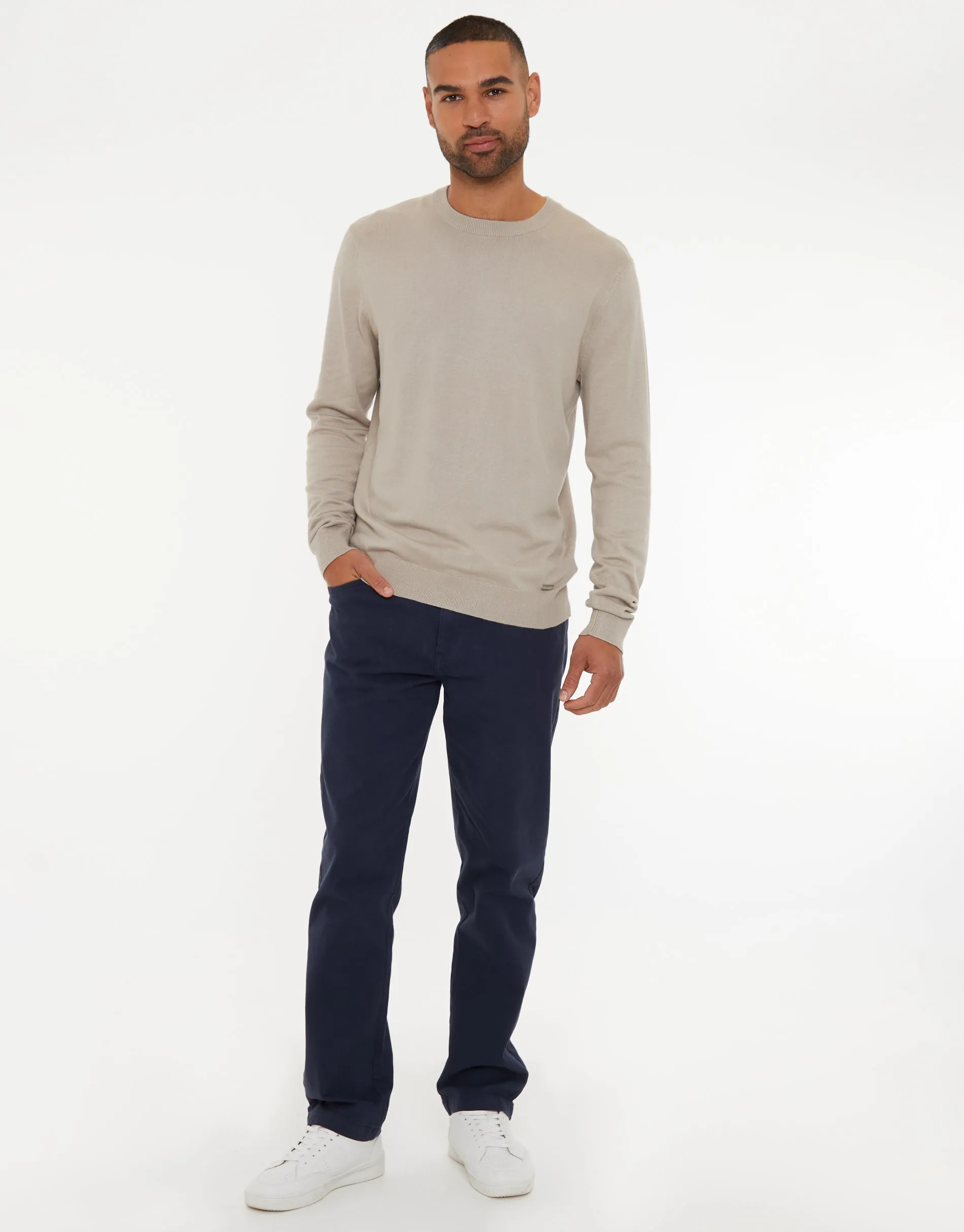 Navy Straight Leg Canvas Trousers sold by Threadbare product image thumbnail 3