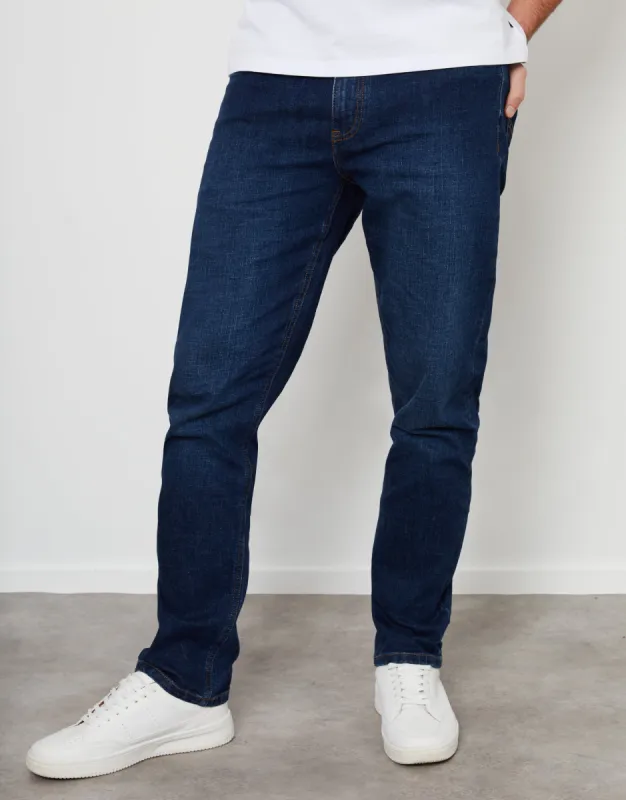 Threadbare Men's Dark Wash Stretch Heritage Straight Leg Jeans sold by Threadbare