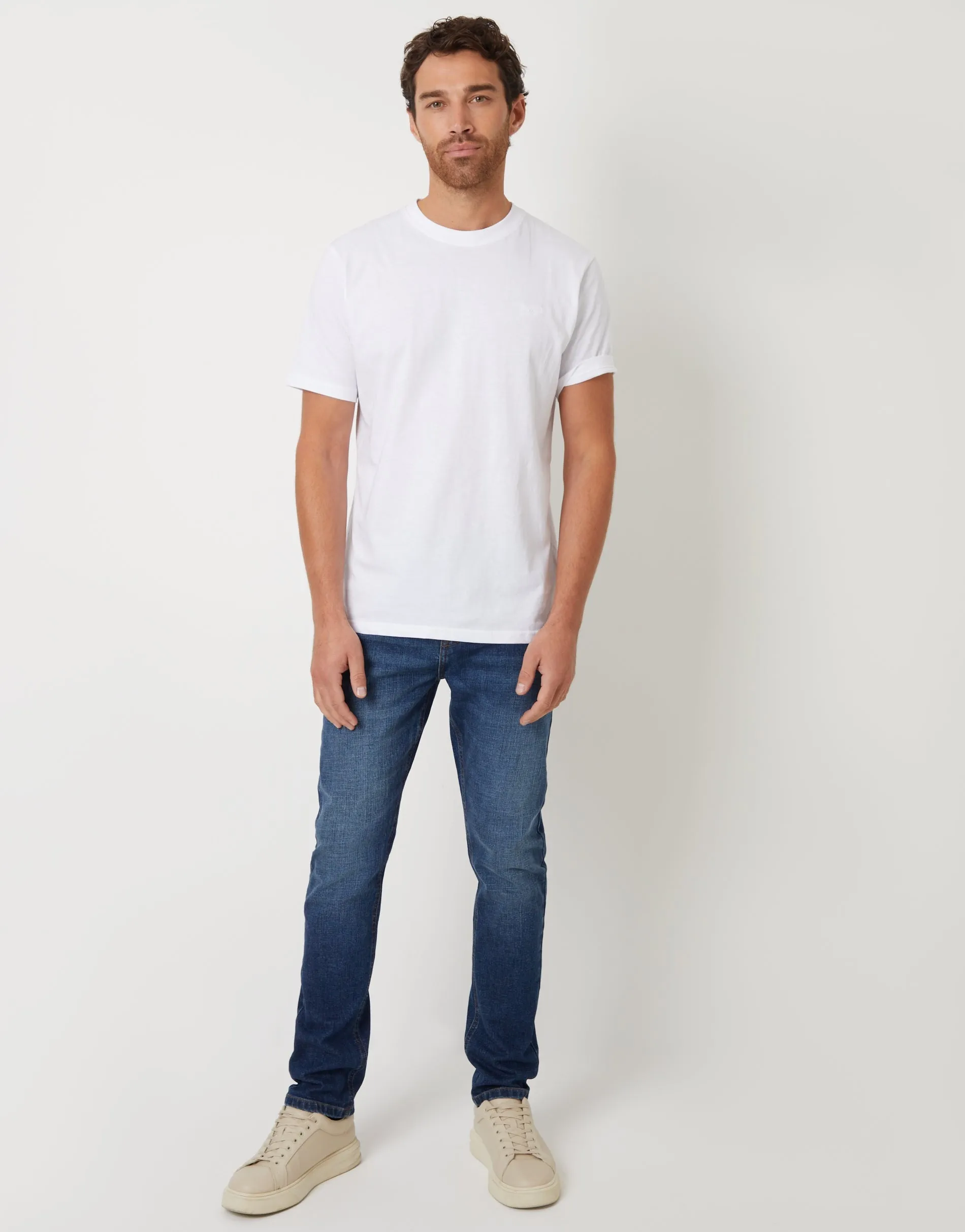 Men's Mid Wash Stretch Heritage Slim Fit Jeans sold by Threadbare product image thumbnail 3