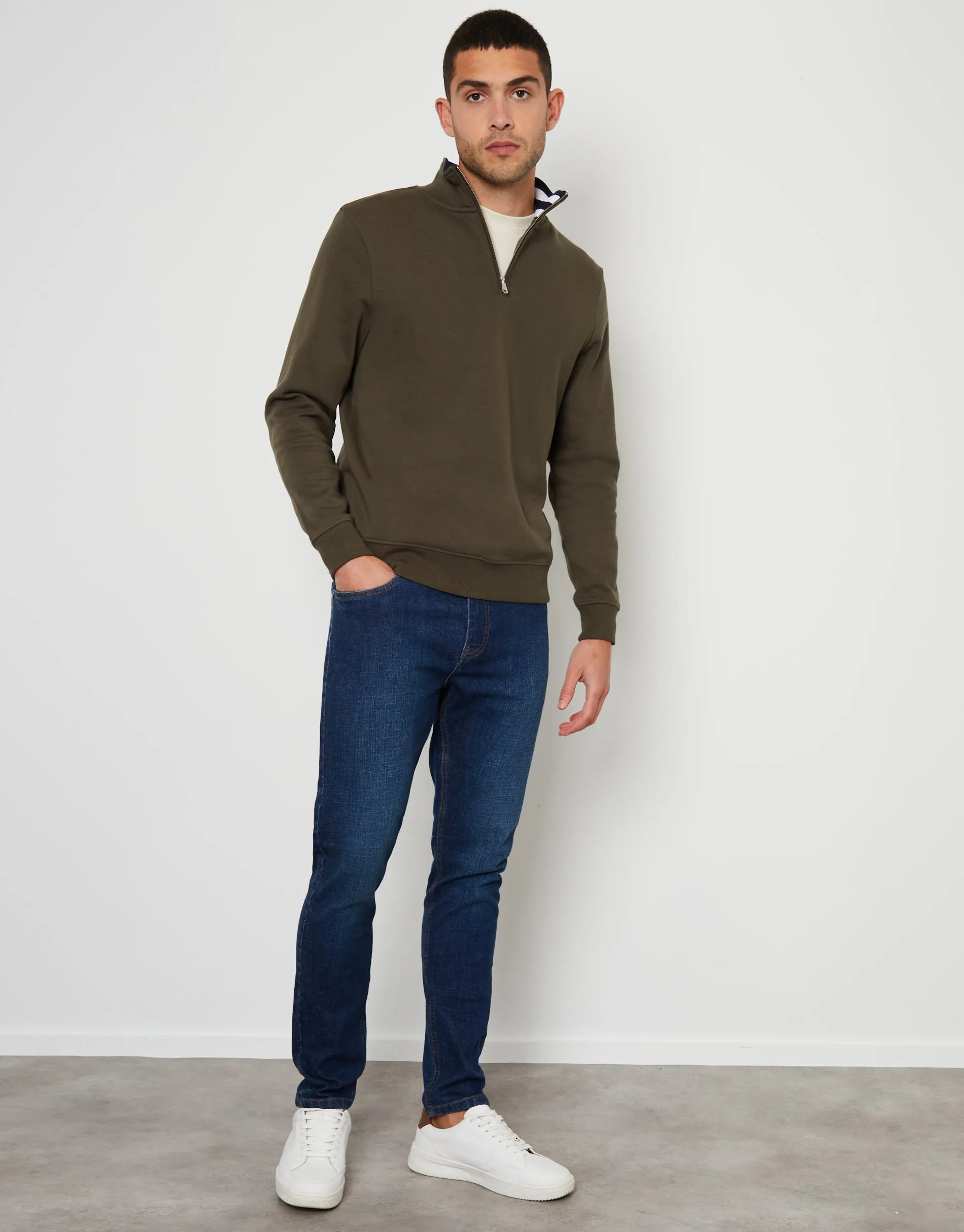 Men's Dark Wash Stretch Heritage Slim Fit Jeans sold by Threadbare product image thumbnail 3