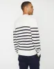 Men's Ecru Breton Stripe Crew Neck Jumper sold by Threadbare