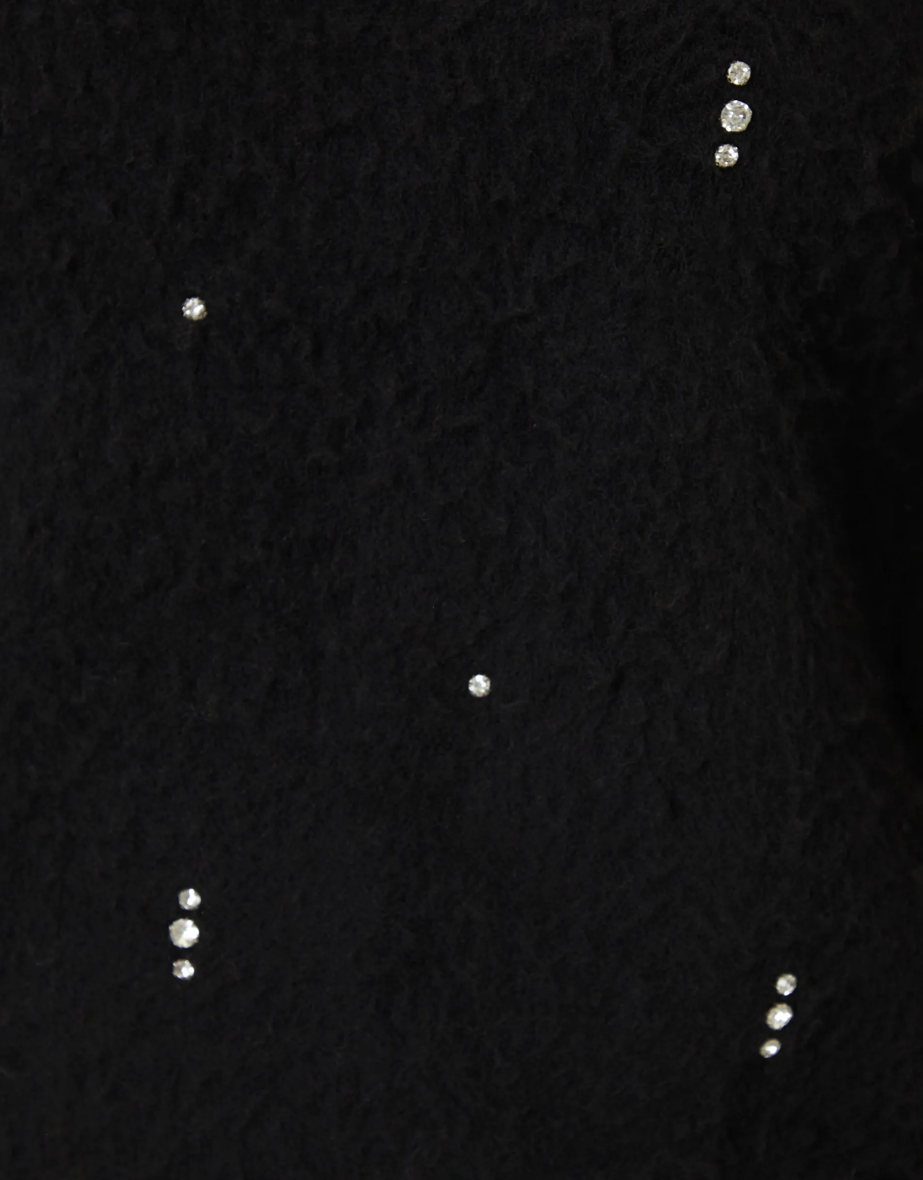 Women's Black Brushed Knitted Diamante Embellished Jumper sold by Threadbare product image thumbnail 4