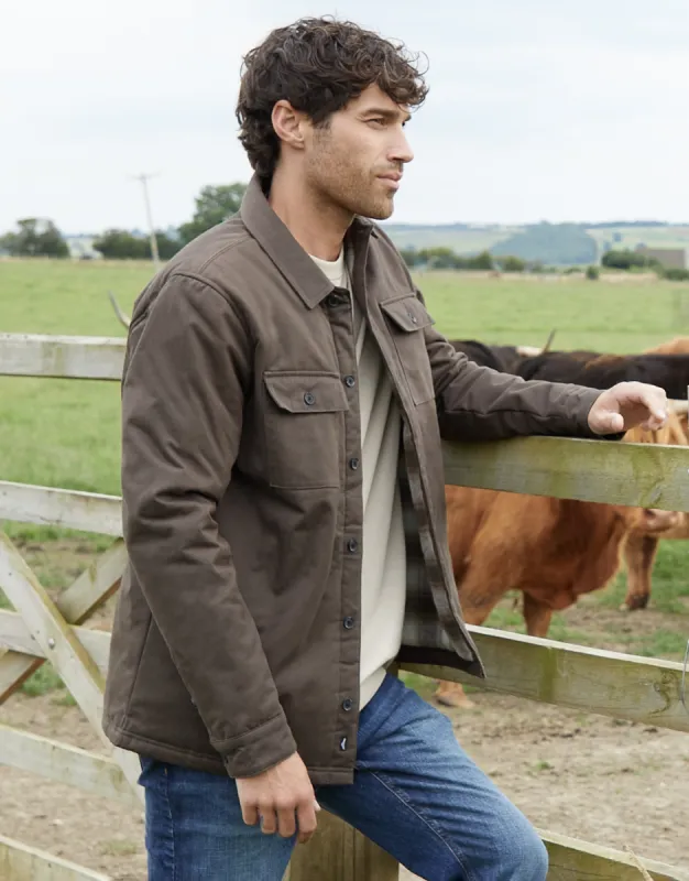 Threadbare Men's Chocolate Brown Lightweight Shacket sold by Threadbare