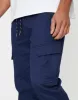 Men's Navy Cargo Pocket Jogger Style Trousers sold by Threadbare
