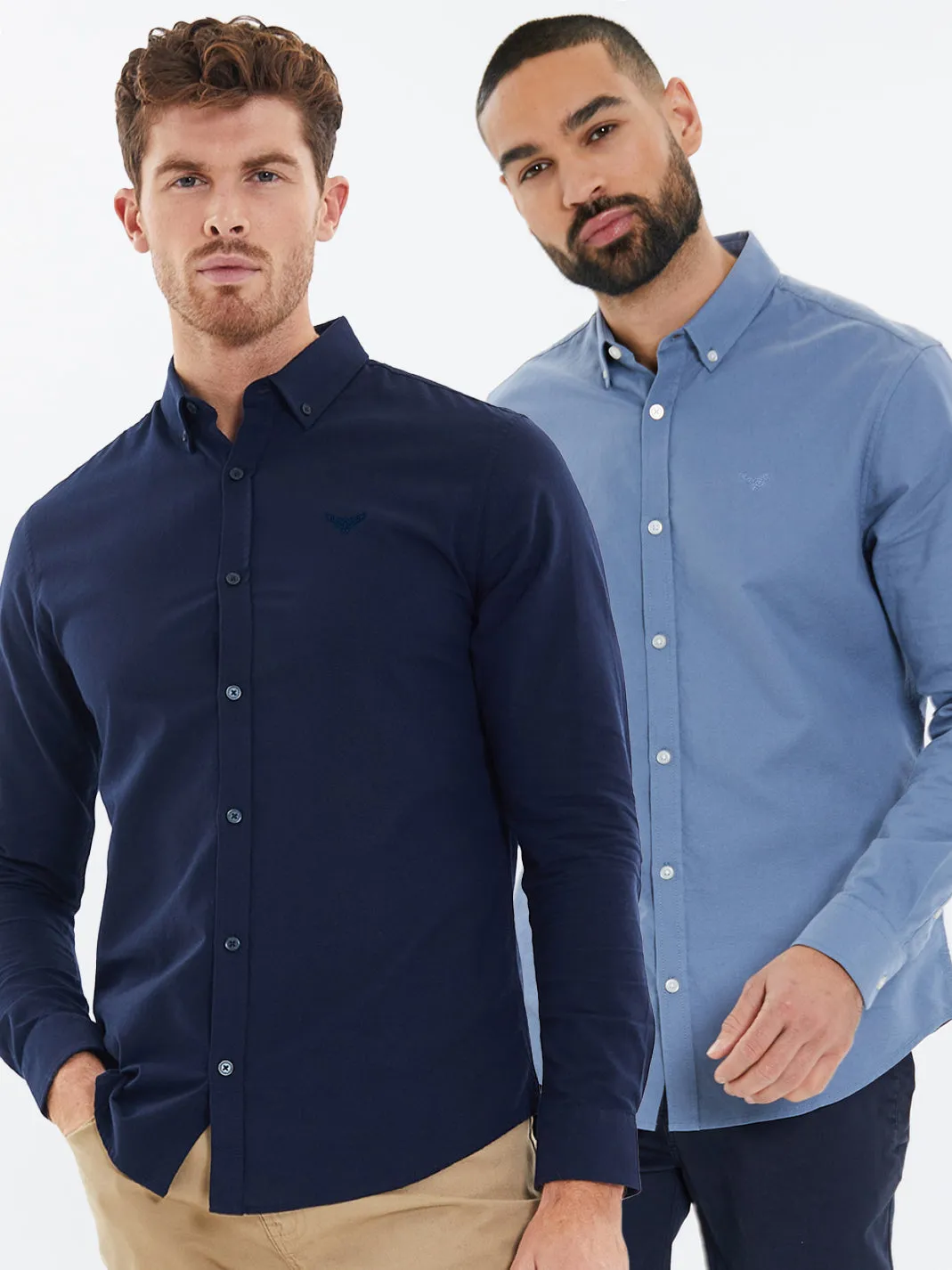 Threadbare Men's Navy & Blue Cotton Long Sleeve Shirts (2 Pack) sold by Threadbare