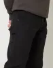 Black Straight Leg Chino Cargo Trousers sold by Threadbare