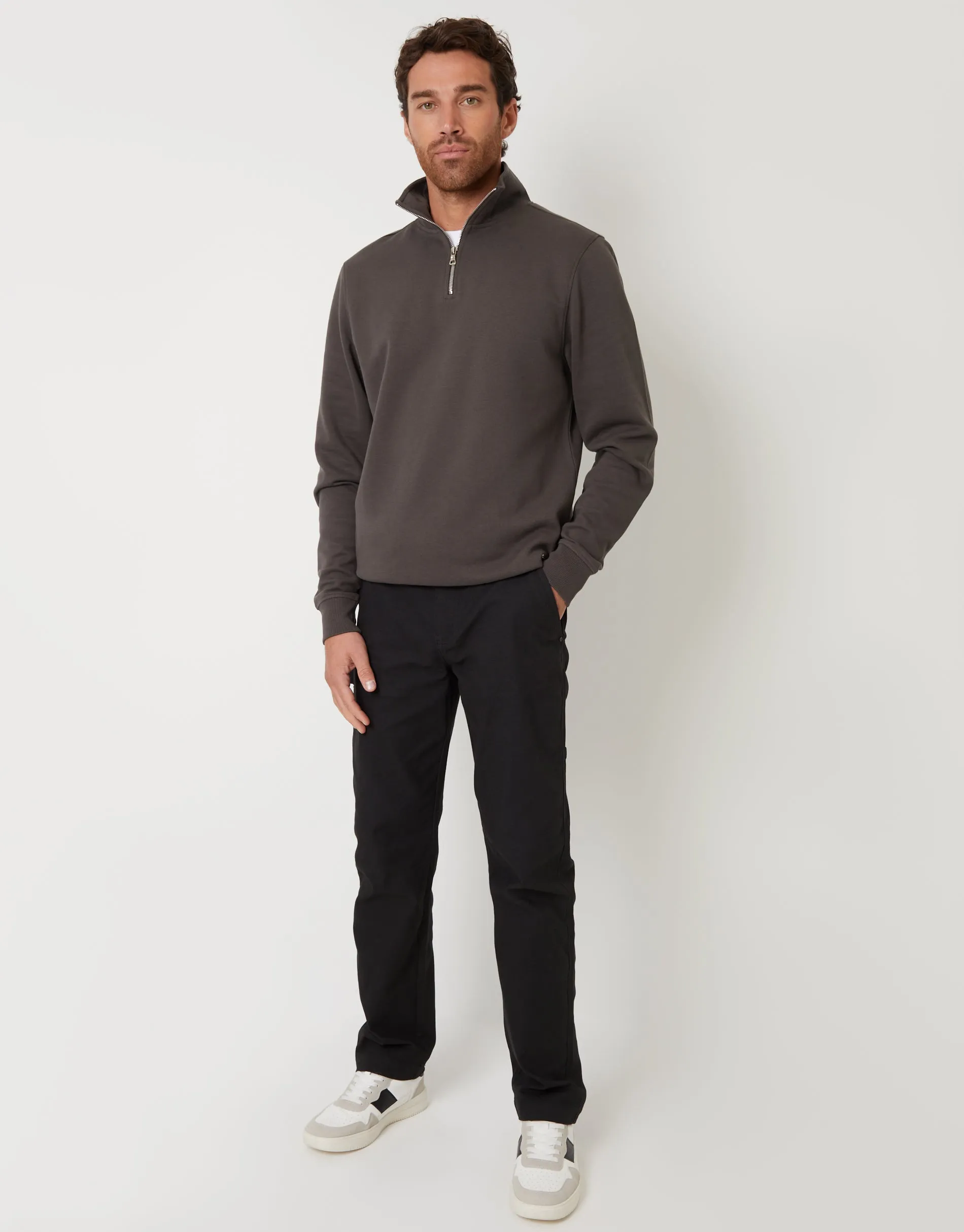 Black Straight Leg Chino Cargo Trousers sold by Threadbare product image thumbnail 3